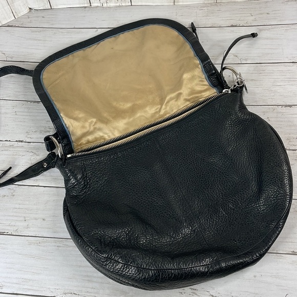 Coach Black Pebbled Leather Foldover Convertible Saddlebag Crossbody/Shoulderbag - Picture 5 of 11
